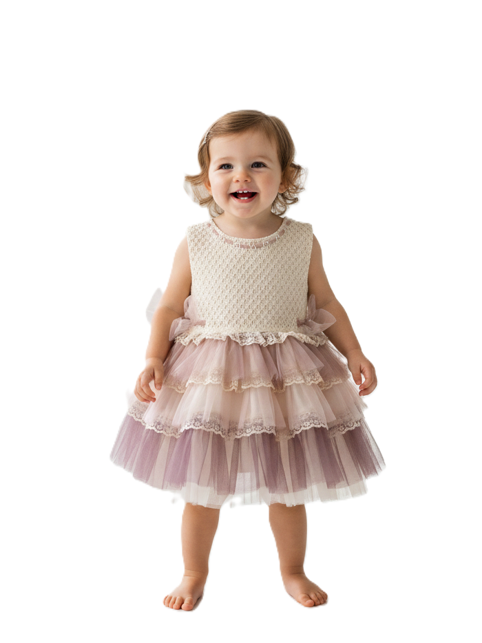 Fairy Tale Lace Tutu Baby Girls Dress-Powder – the-kid.co